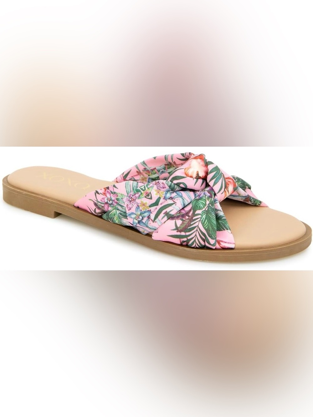 XOXO Floral Knot Slide Sandals
